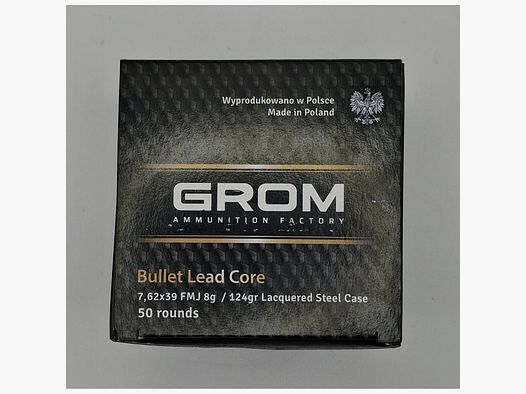 Amunicja GROM 7,62x39mm FMJ 8g/124gr