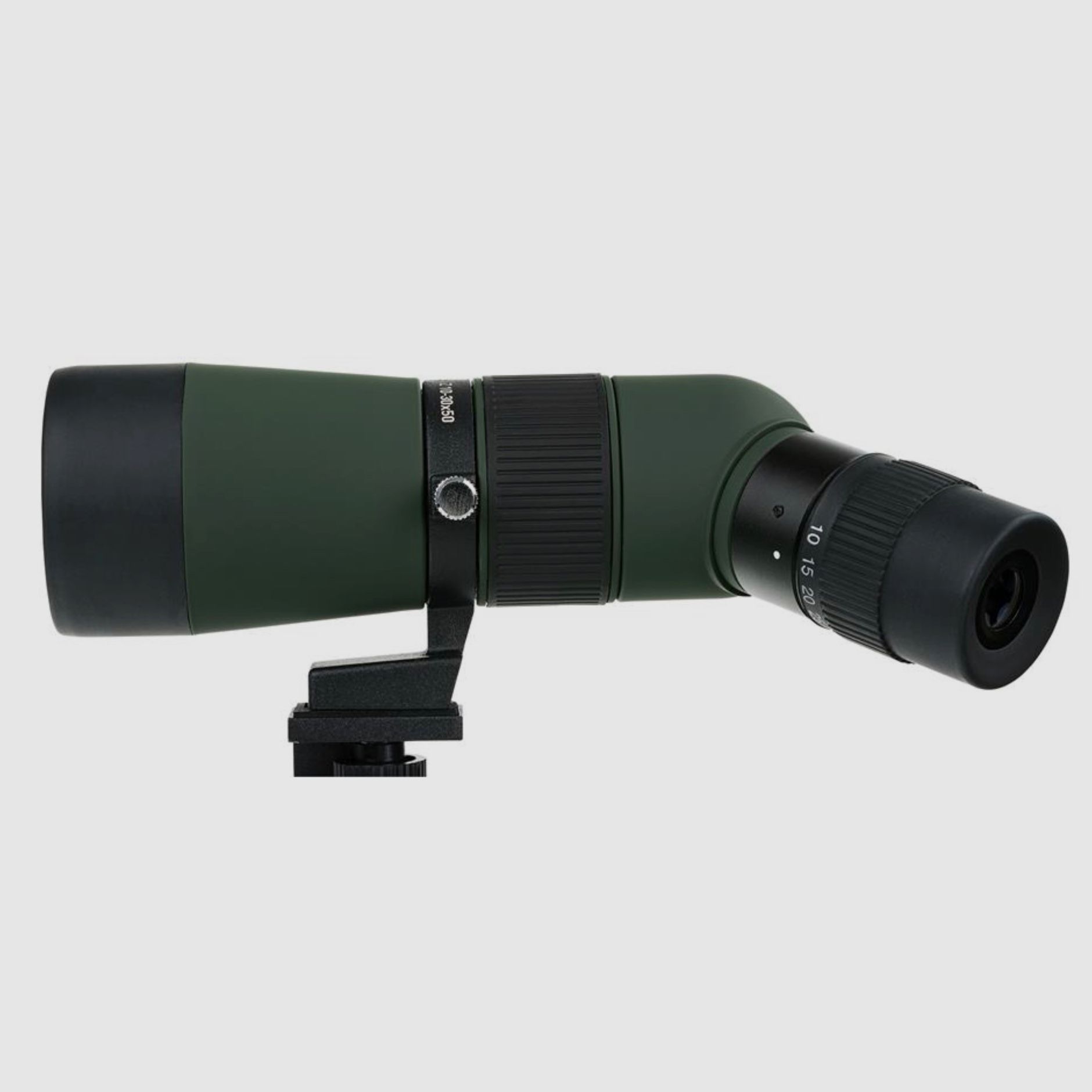 Exhibitor DÖRR 538245 Zoom Spotting Scope Owl 10-30x50 Angled View with Table Tripod and Bag V430