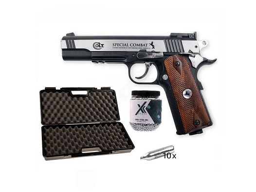 Colt Special Combat Classic CO2 Pistole 4,5mm BBs - Koffer-Set