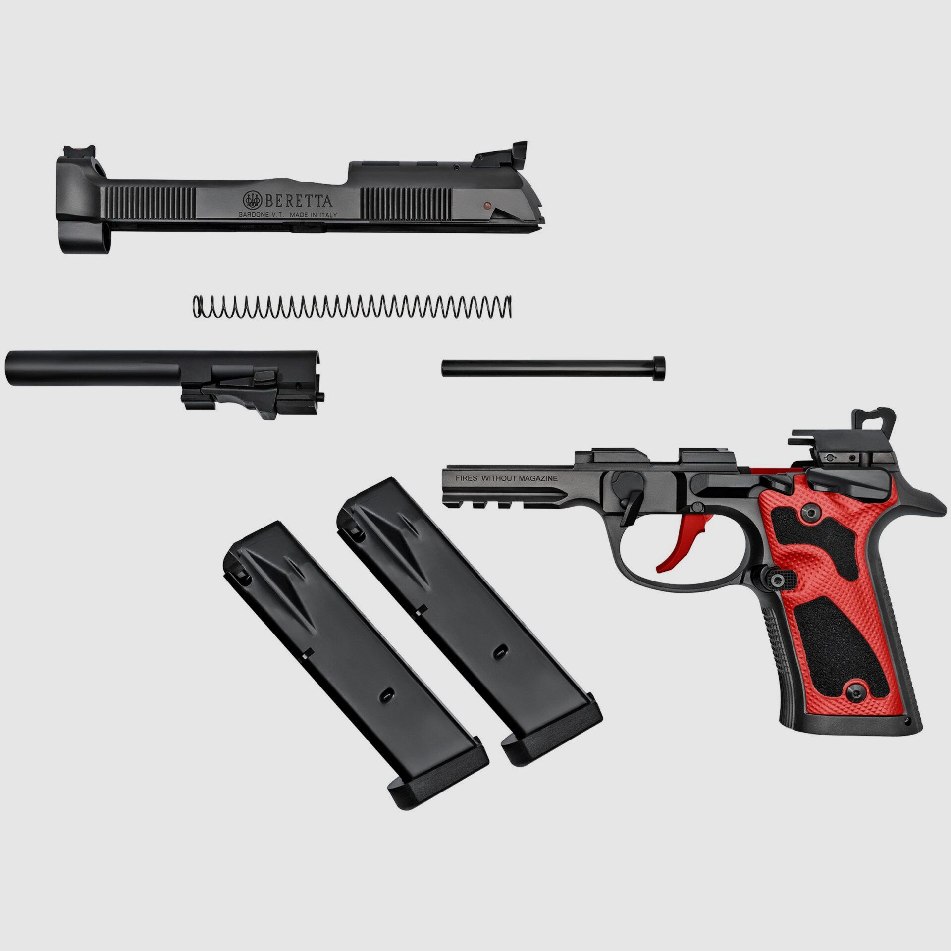 Pistola Beretta 92X Performance OP Dark RED cal. 9 mm – ITALIA, imagen 3 de 3