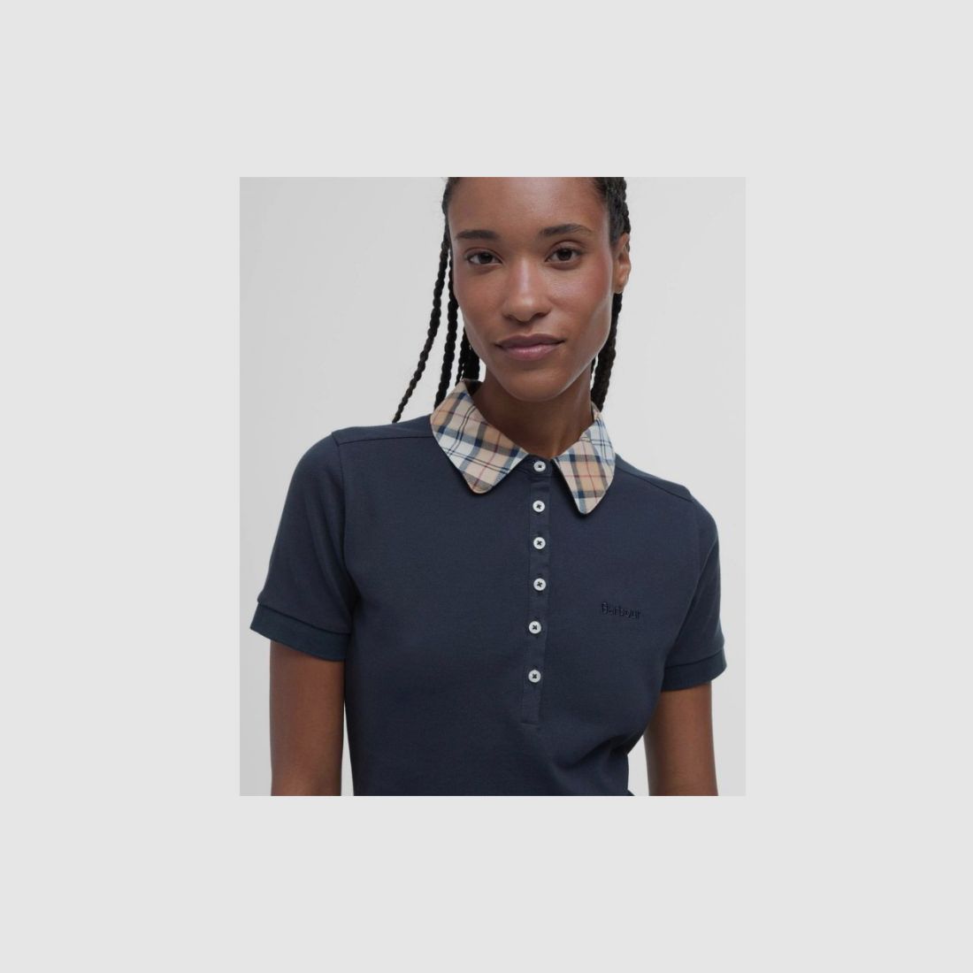 Barbour D-Polo Malvern | navy/hessian, image 7 of 14