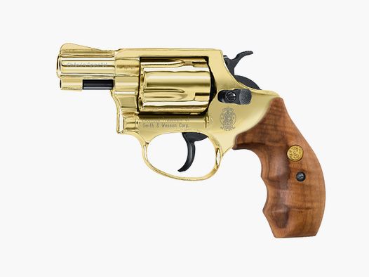 S&W Chiefs Special - 5 schuß 9mm, 24Karat Gold