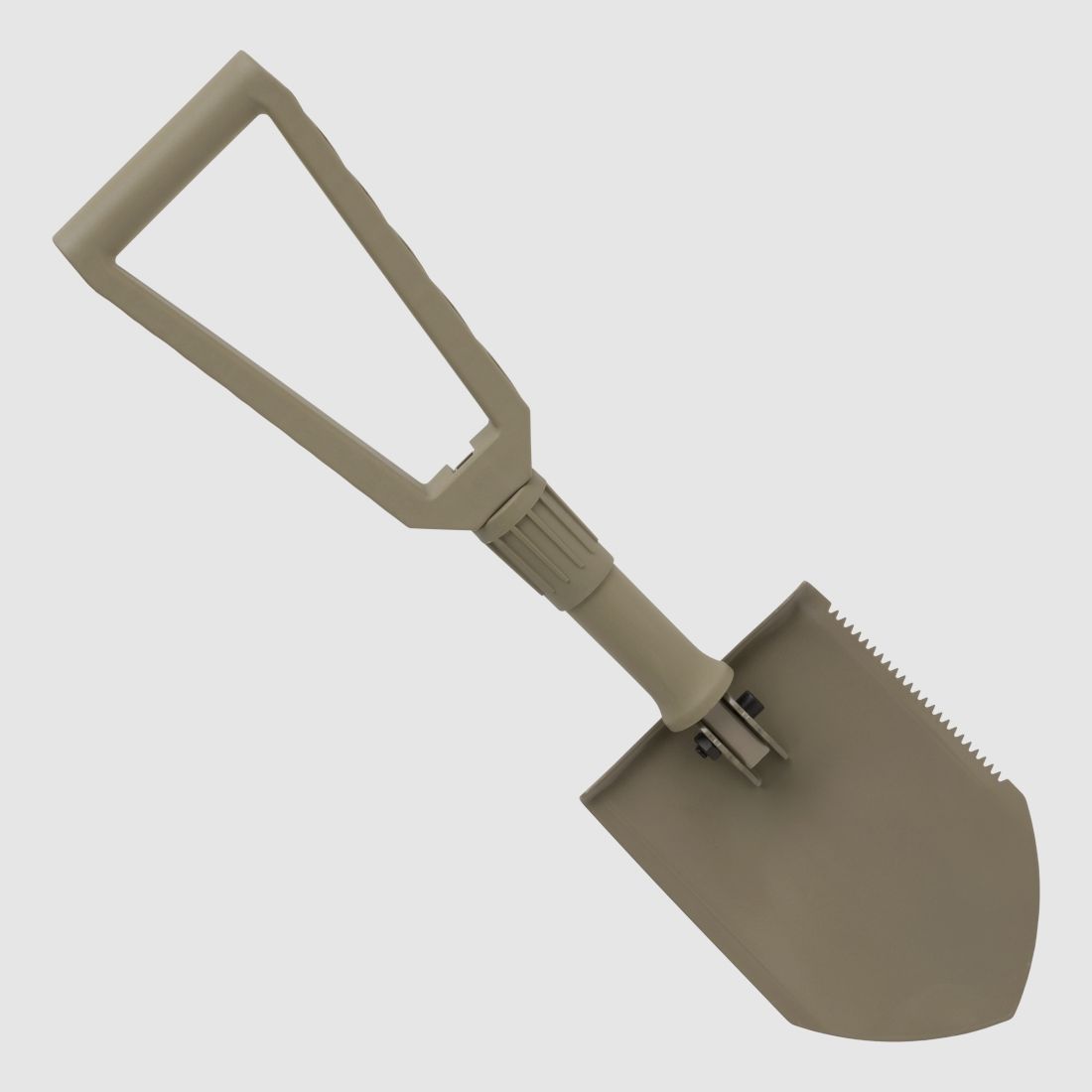 Klappspaten sandfarben Spaten mit Etui