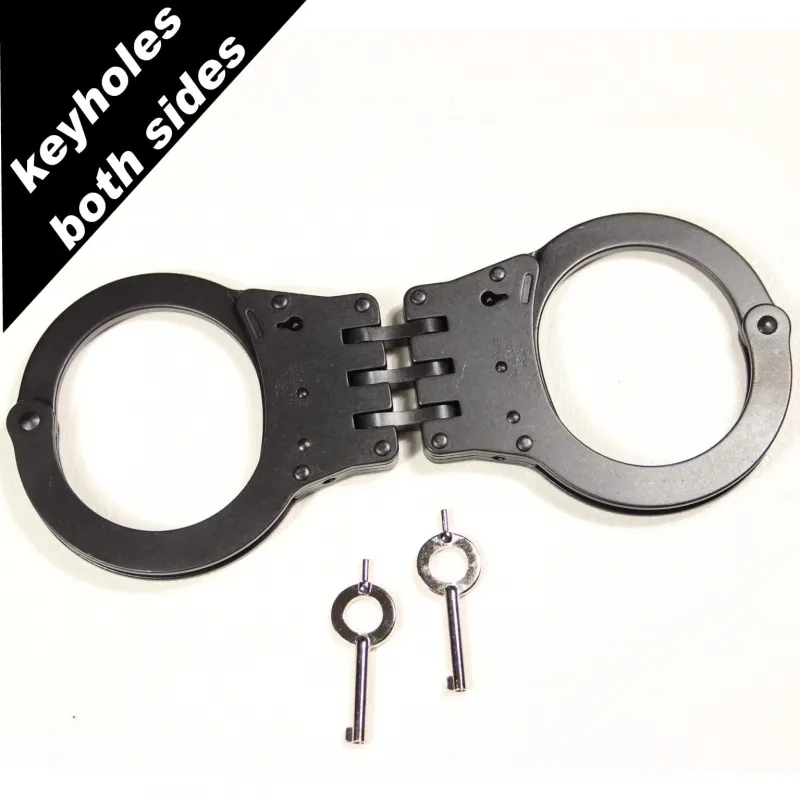 TCH Handschelle Modell 810 Standard mit Gelenk Nickelschwarz – 20 Schliesspositionen