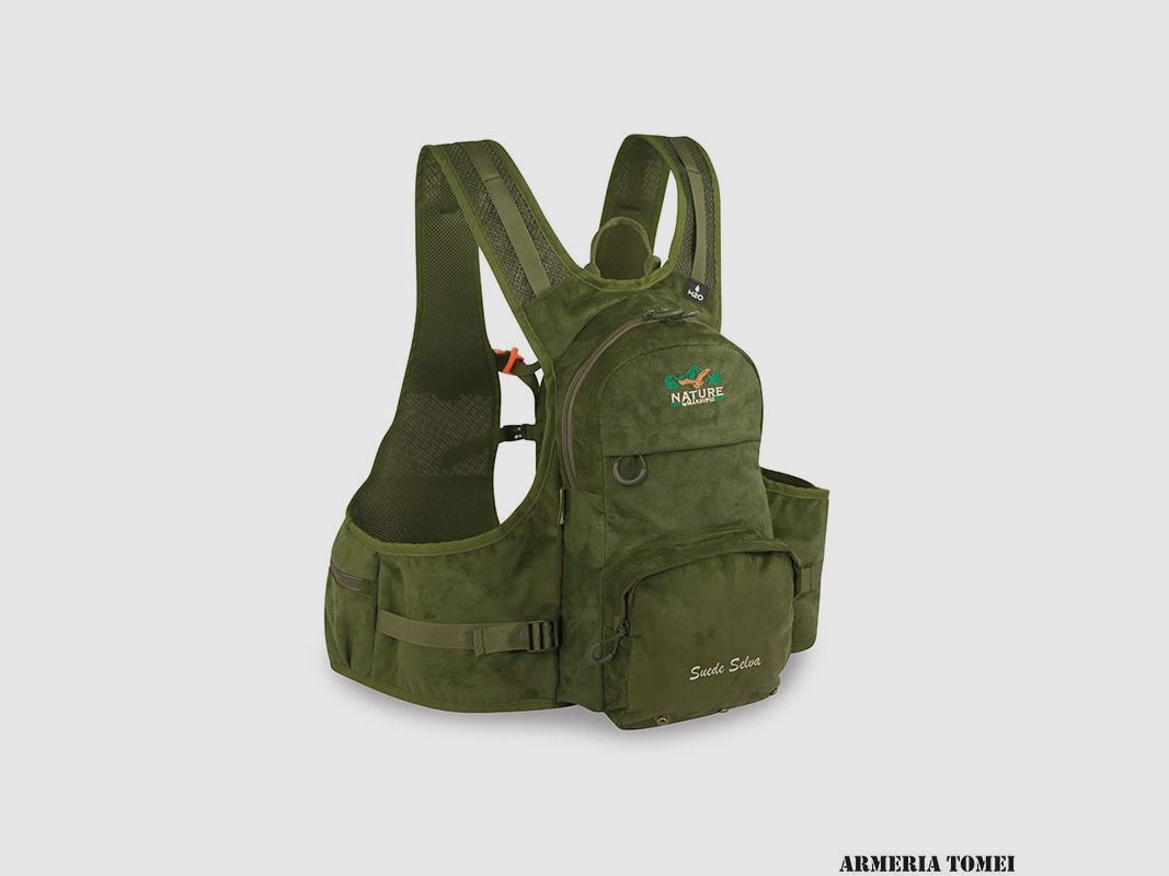 VEST / BACKPACK – NATURE BY MARSUPIO – SUEDE SELVA, image 1 of 9