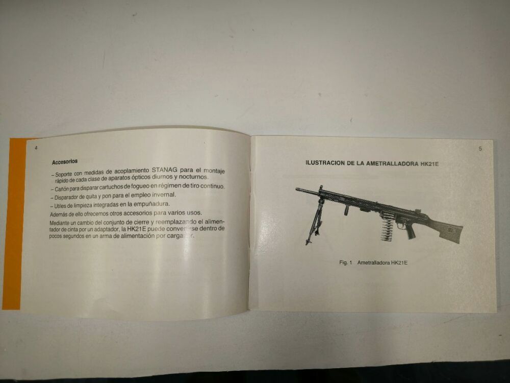 Heckler&Koch manual for HK21E, Spanish