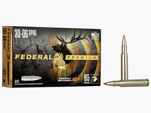 Büchsenmunition FEDERAL Trophy Bonded Tip – 30-06 – 165 grains