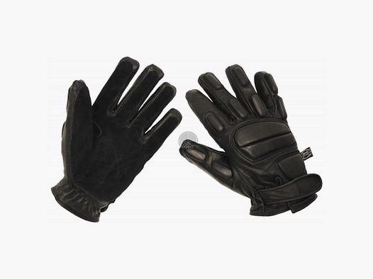 Guantes de cuero, "Protect", negro, resistentes a cortes - Talla: XL