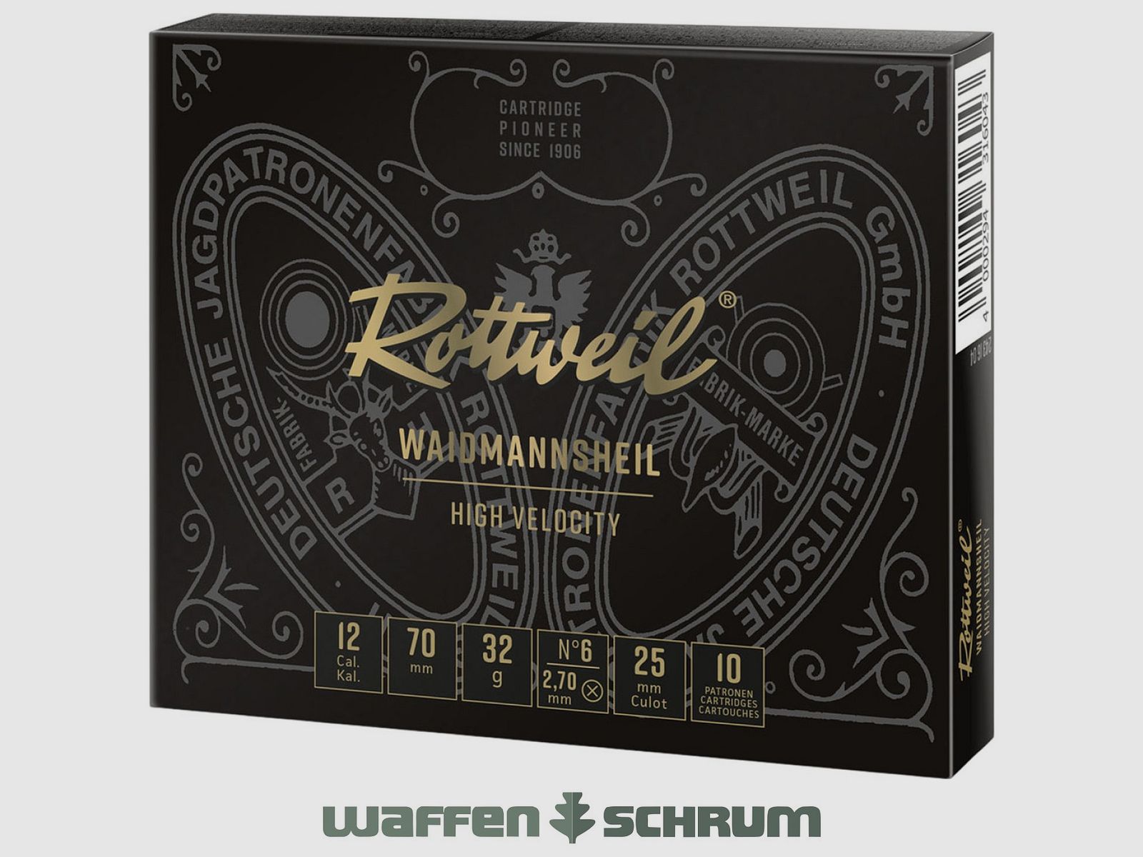 Rottweil Waidmannsheil HV Streu 12/70 2,7mm - 32g