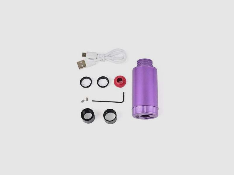 J-TAC "Lightweight" 'Spitfire' Universal Muzzleflash- & Tracerunit (14mm, 11mm Gewindeadapter) - "Purple"