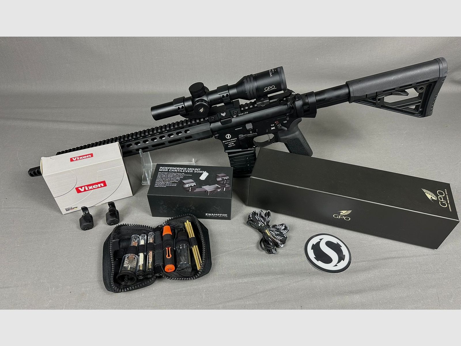 Schmeisser AR 15 Dynamic L &  GPO Spectra 6 1-6x24 G4i + Vixen Red Dot