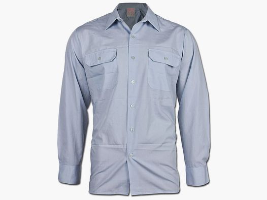 Bundeswehr Original BW Diensthemd Langarm blau gebraucht