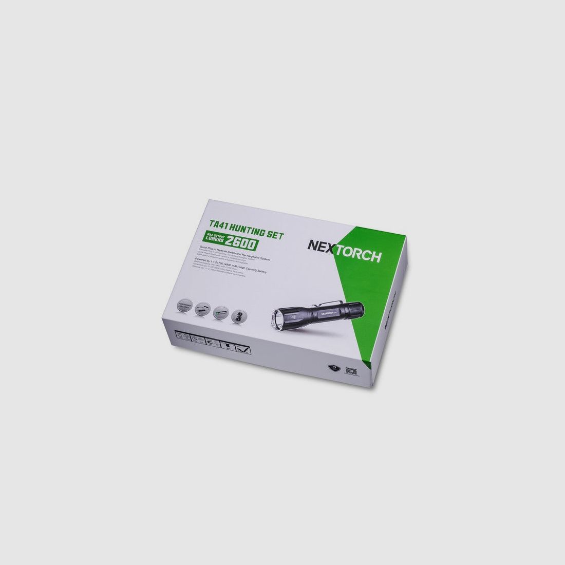 NEXTORCH TA41 Set – 2.600 lm incluant batterie, support et interrupteur à câble
