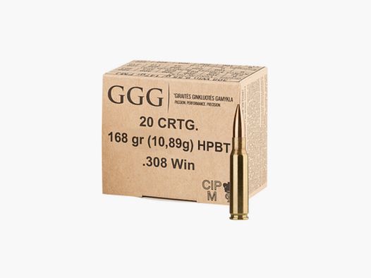 SCATOLA DI MUNIZIONI GGG 308W HPBT MATCH