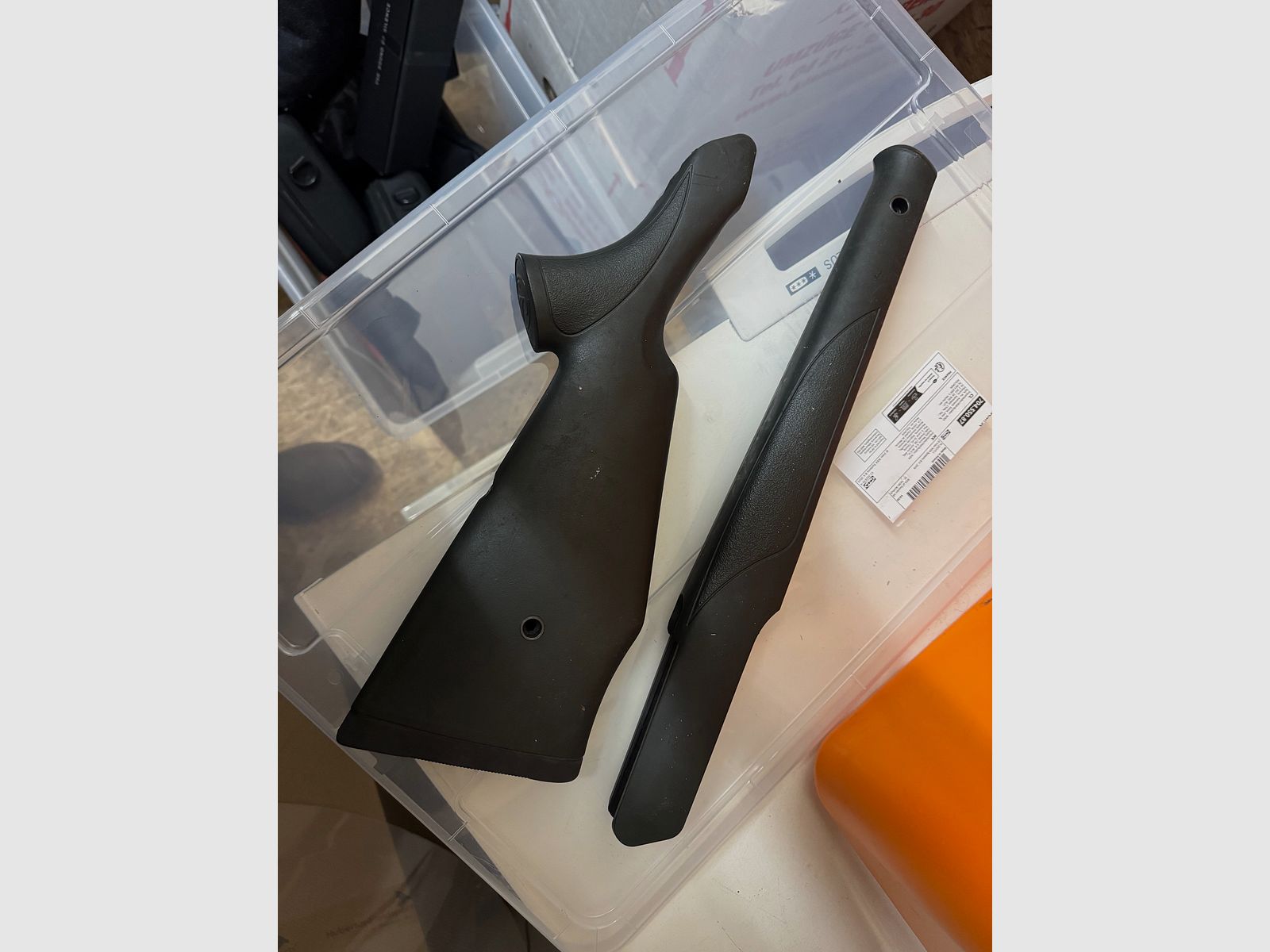 Plastic shaft, shaft, Sauer 202, green, khaki