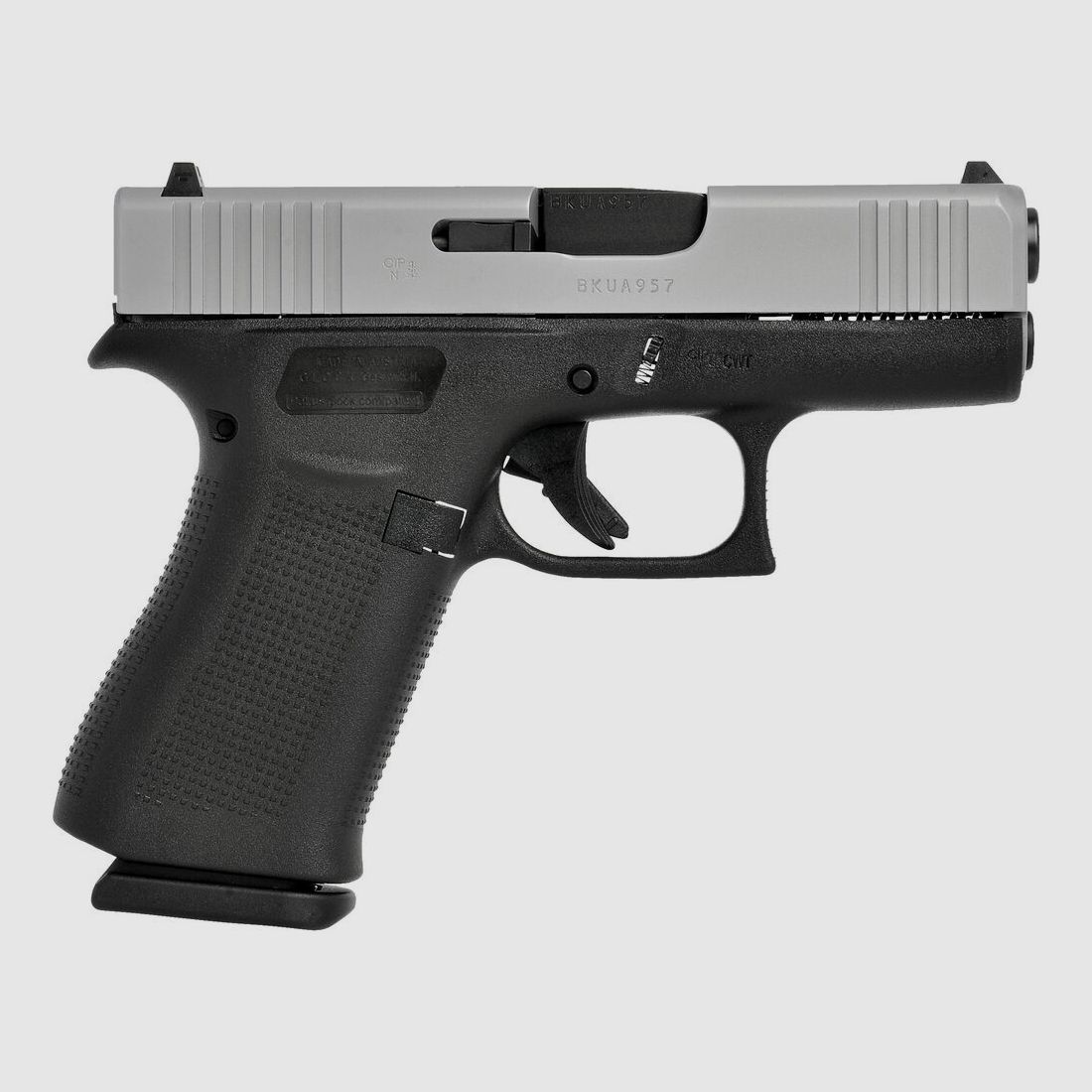 Glock 43X silver slide Pistole