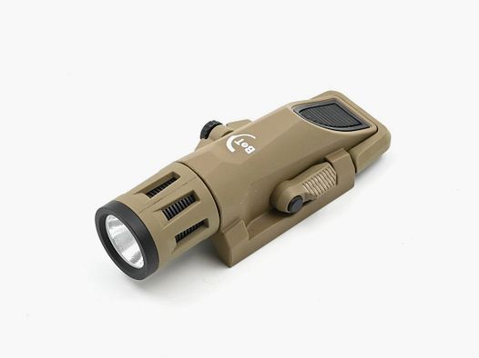 B&T Weapon Mounted Light Gen2, LED 400 Lumen, FDE, montage QD NAR, avec stroboscope et levier de sécurité