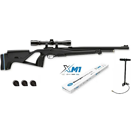 Komplettset PCP-Gewehr Stoeger XM1 S4 Kaliber 4,5 mit Zielfernrohr, Pumpe und Magazinen, Bild 1 von 4