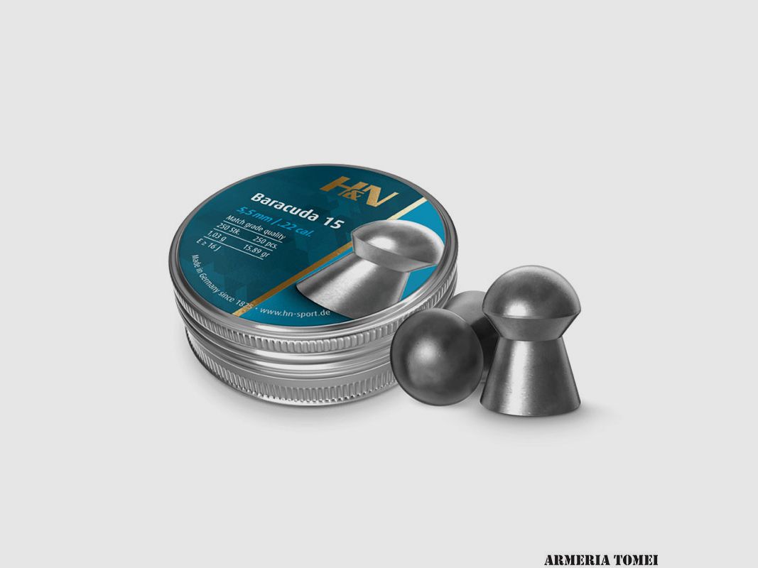 BULLE AIR – H&N BARACUDA 15 5.5MM / .22 CAL 1.03g 15.89gr (250pcs)