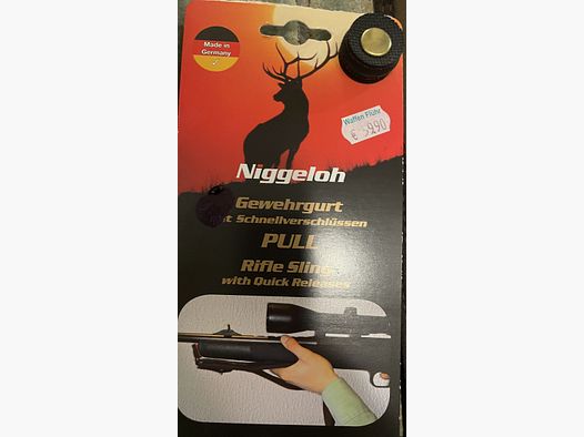 3 Stück in einer Auktion - Niggeloh Neopren PULL Gewehrriemen für Blaser, Sauer, Mauser, Merkel