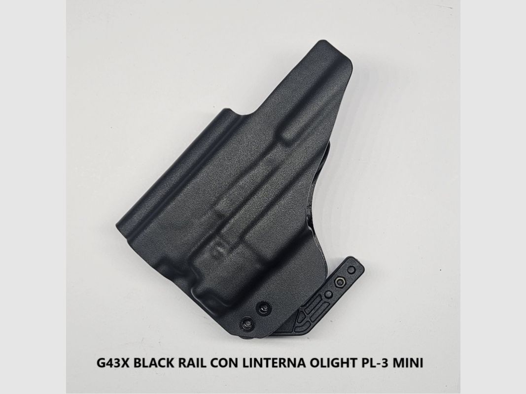 IWB Holster GLOCK 43X + OLIGHT PL3 MINI Elegant Kydex Interior, image 1 of 4