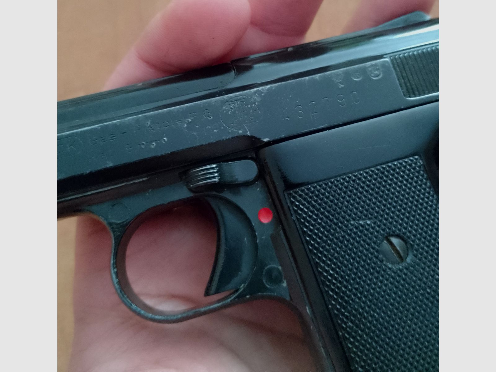 Old Reck blank pistol P6 in caliber 8 mm blank