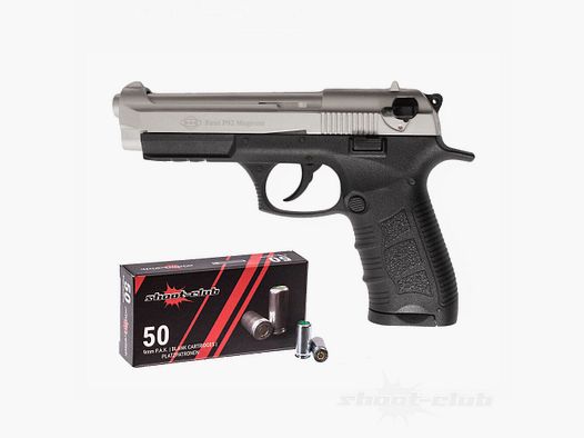 Ekol P92 Magnum blank firing pistol 9mm PAK nickel blank cartridges