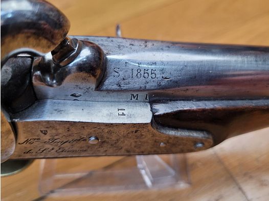 Sehr schöner französischer Pistol Modell 1822 TBIS – neu gebaut unter dem Zweiten Kaiserreich – M.I St Étienne – April 1855 – Mono-Nummer – Seltenheitszustand für ein sehr schönes Exemplar – TBE+
