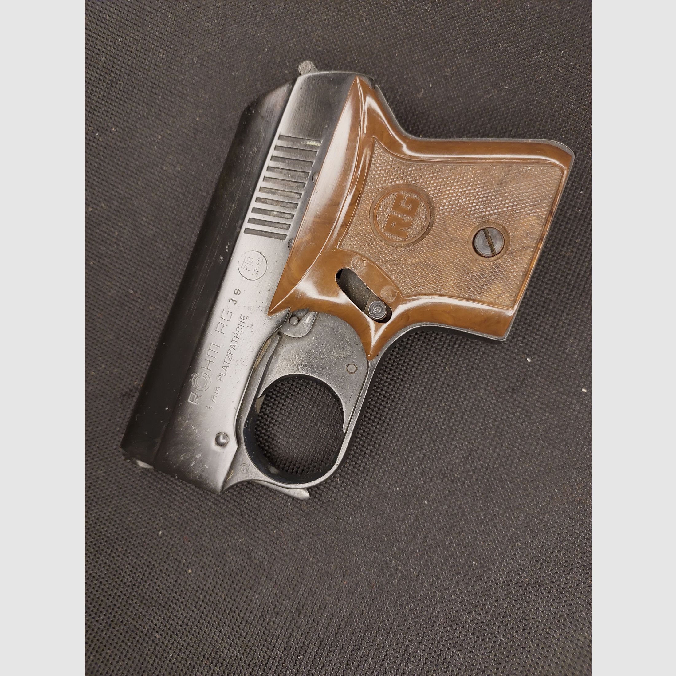 Taschenpistole RG3s - Röhm RG 3 s Schreckschuss Pistole Kal. 6mm Flobert (PTB 33-69) OVP