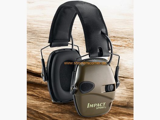 Protezione acustica attiva Impact Sport, oliva
