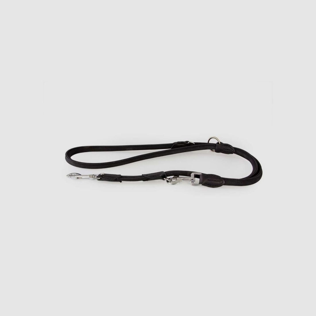 Das Lederband Hundeführleine Rundgenäht Dublin Black B 12 mm / L 200 cm