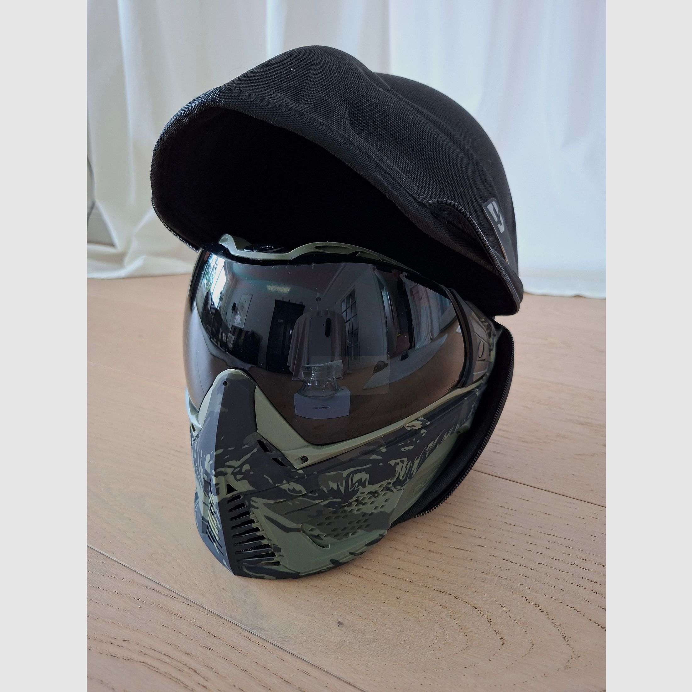 Máscara de Paintball Push Unite (Diseño Olive Camo) incluida con estuche nueva y sin usar