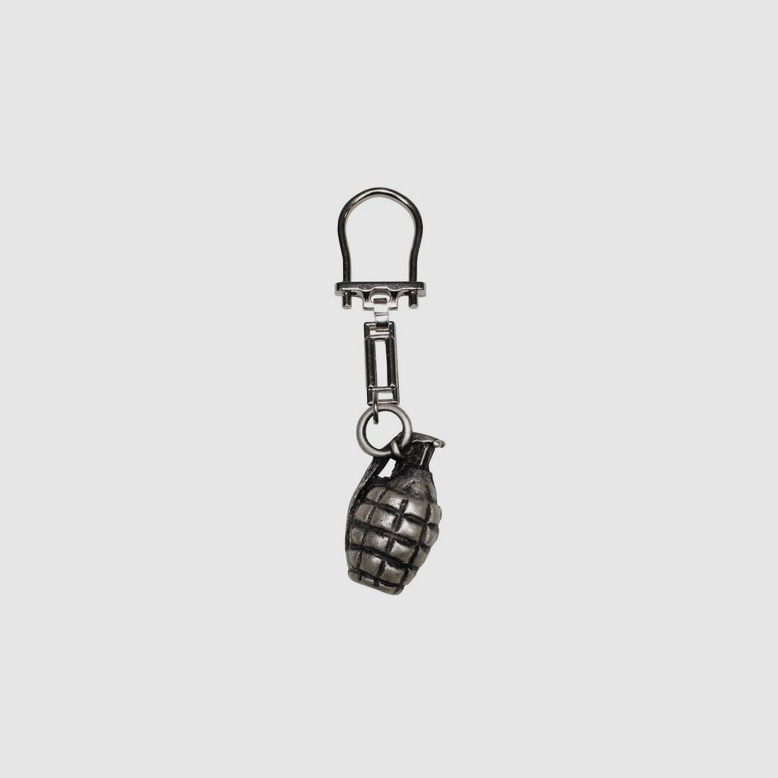 Schlüsselanhänger Handgranate - Metall, silber