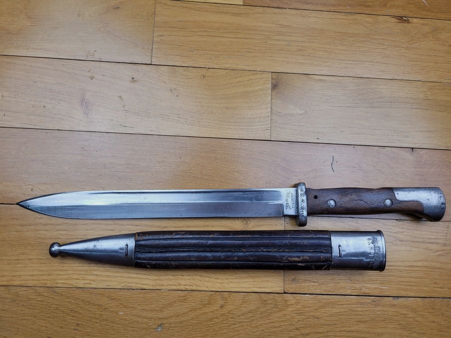 Seltene deutsche Bajonett 84/98 1. Typ – Coppel + Danzig – Herzogtum Anhalt – W 88 – mit Nummer! – Zustand sehr gut!, Bild 7 von 18