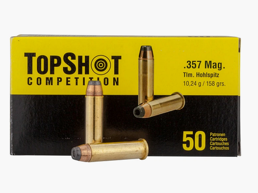 TOPSHOT .357 Mag. Deelmantel Hohlspitz 10,2g/158gr - 50 Patronen