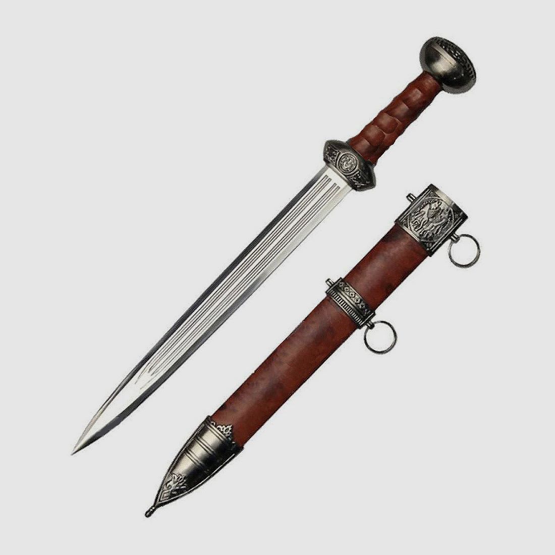 Römerdolch braun mit Scheide