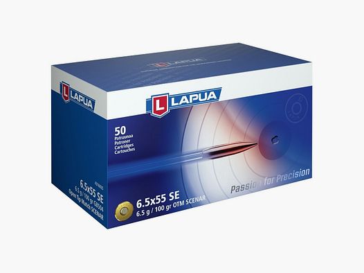 6,5x55 SE Lapua OTM Scenar GB504 100 gr/6,5 g (4316035)
