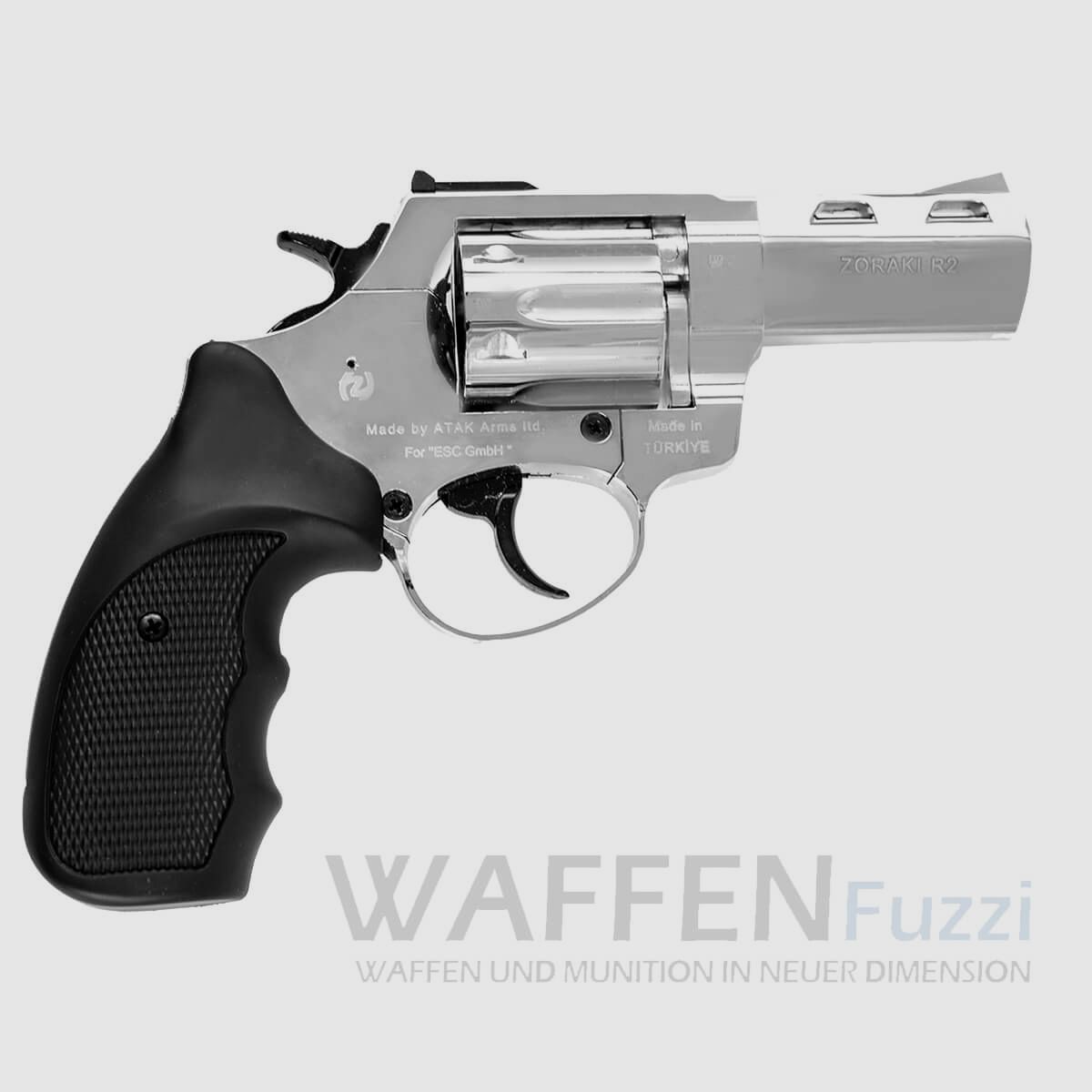 Zoraki R2 alarmwapen chroom 3 inch kaliber 9mm, afbeelding 2 van 6