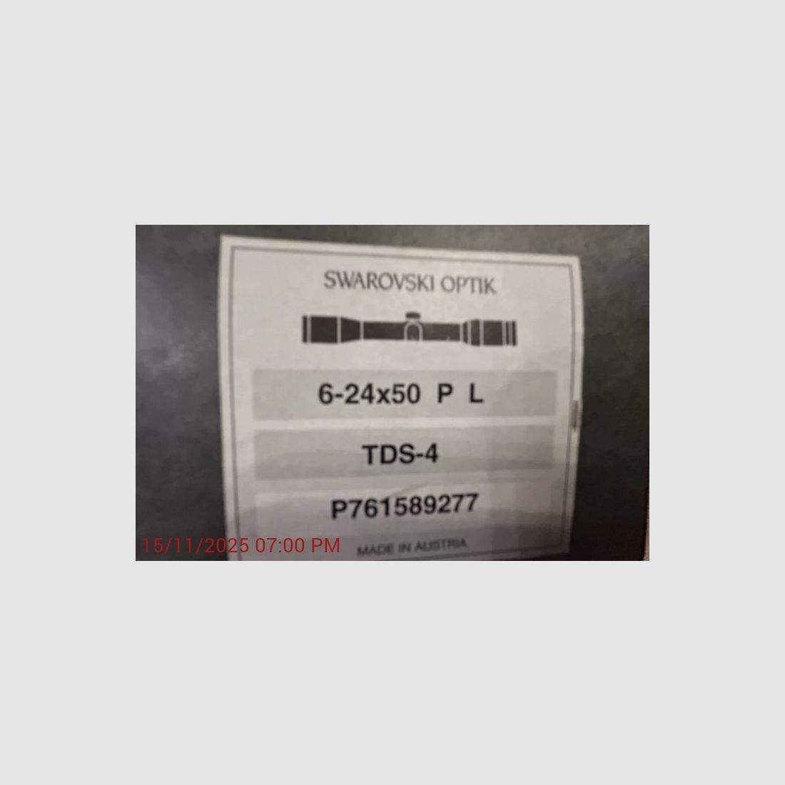 Swarovski scope 6-24x50 P L