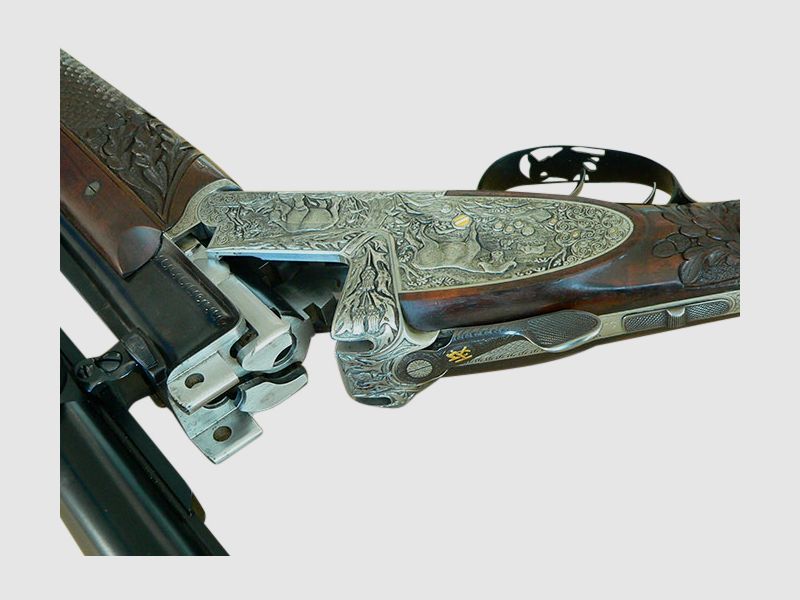 Bockdoppelbüchse Franzoj Ferlach, Kal. 9,3x74R mit ZF