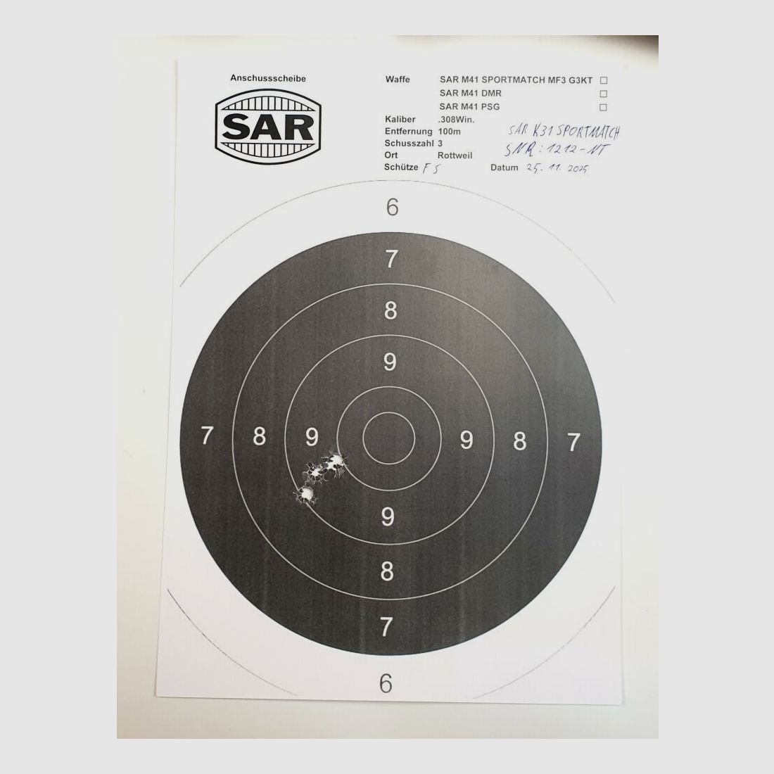 Schwaben Arms GmbH - Neue Herstellung - Repetierbüchse SAR K31 SPORTMATCH im Kaliber 308win. ähnlich Schweizer K31