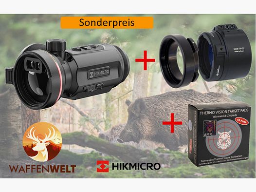 HIKMICRO Thunder TQ50CL 3.0 im Komplett-Set mit Rusan MAR Adapter & Wärmebild-Zielpads