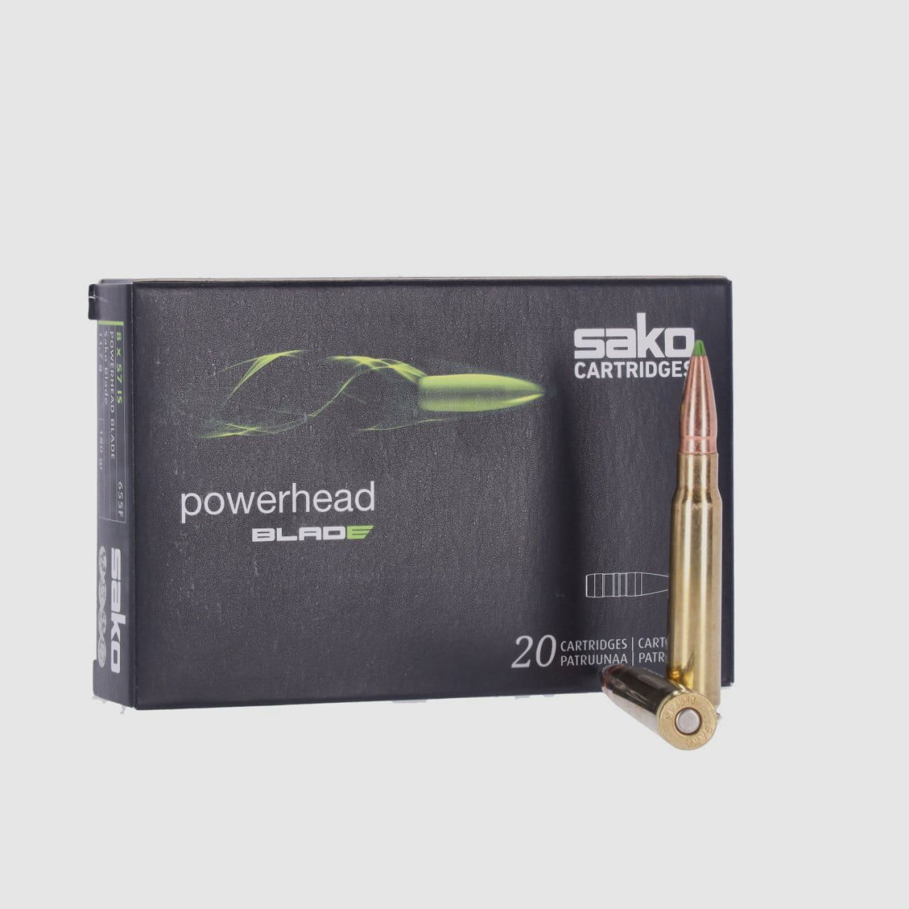 Sako 8x57 IS Powerhead Blade 180 gr. - 20 pz., immagine 2 di 2
