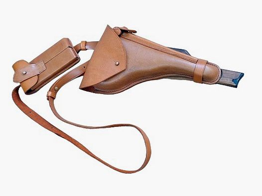 REPRO Marine Luger P04 Set mit Holster Putzstock Magazintasche Anschlagschaft und Beriemung