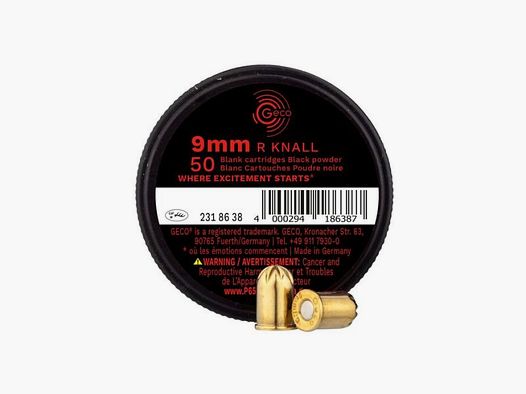 GECO 9 mm R Blank (RK) - Bang - 50 cartucce