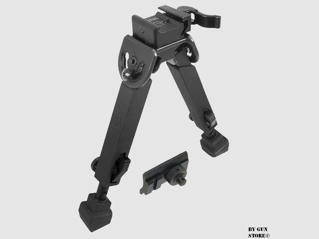 UTG Gumowa Osłona Pełno-Metalowy QD Dwójnóg, Wysokość 6.0″- 8.5″, zdjęcie 1 z 4