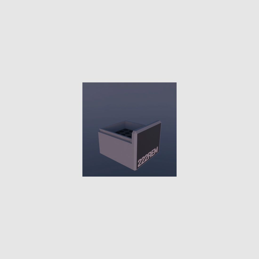 Filamelt ammunition box / .222 REM / 'sliding lid' / cartridge box, ammo box