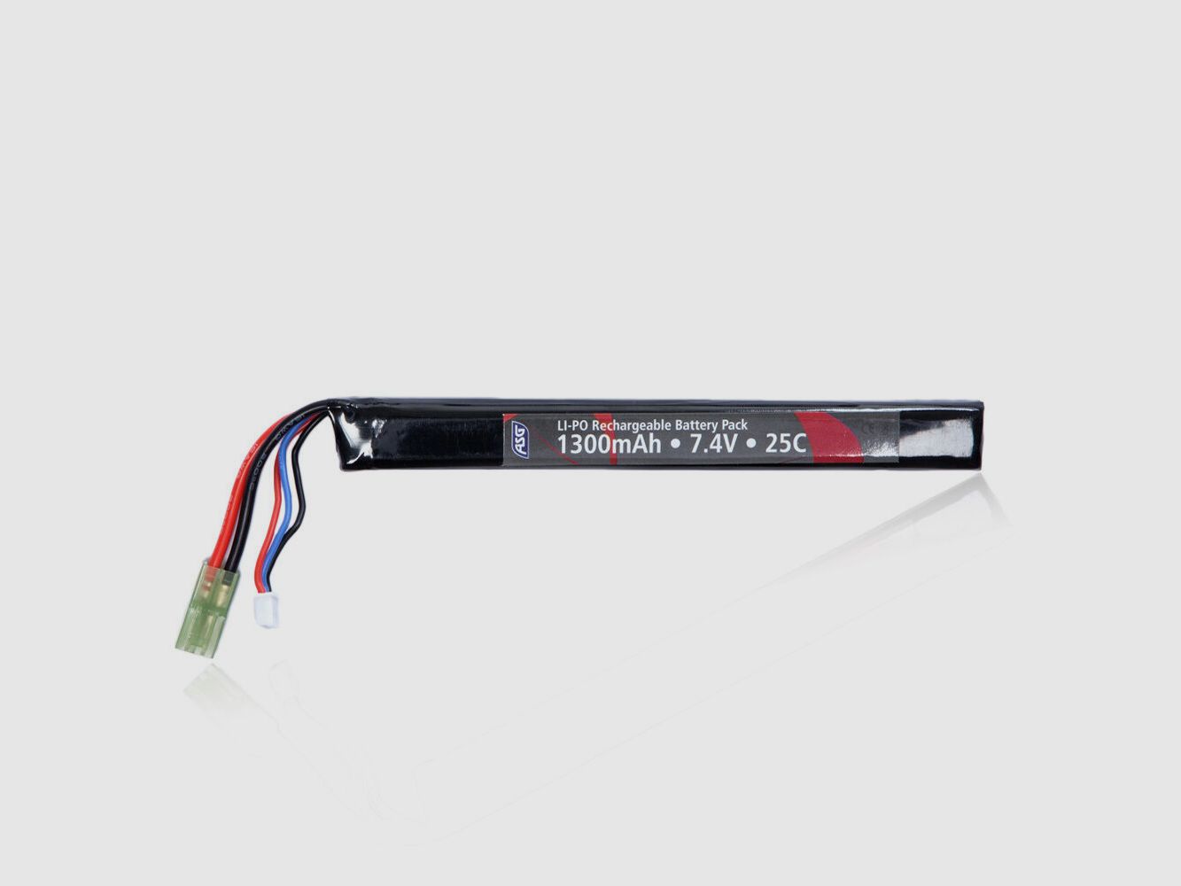 ASG LiPo Akku 7,4V 1300 mAh 25C Tamiya / Single Stick