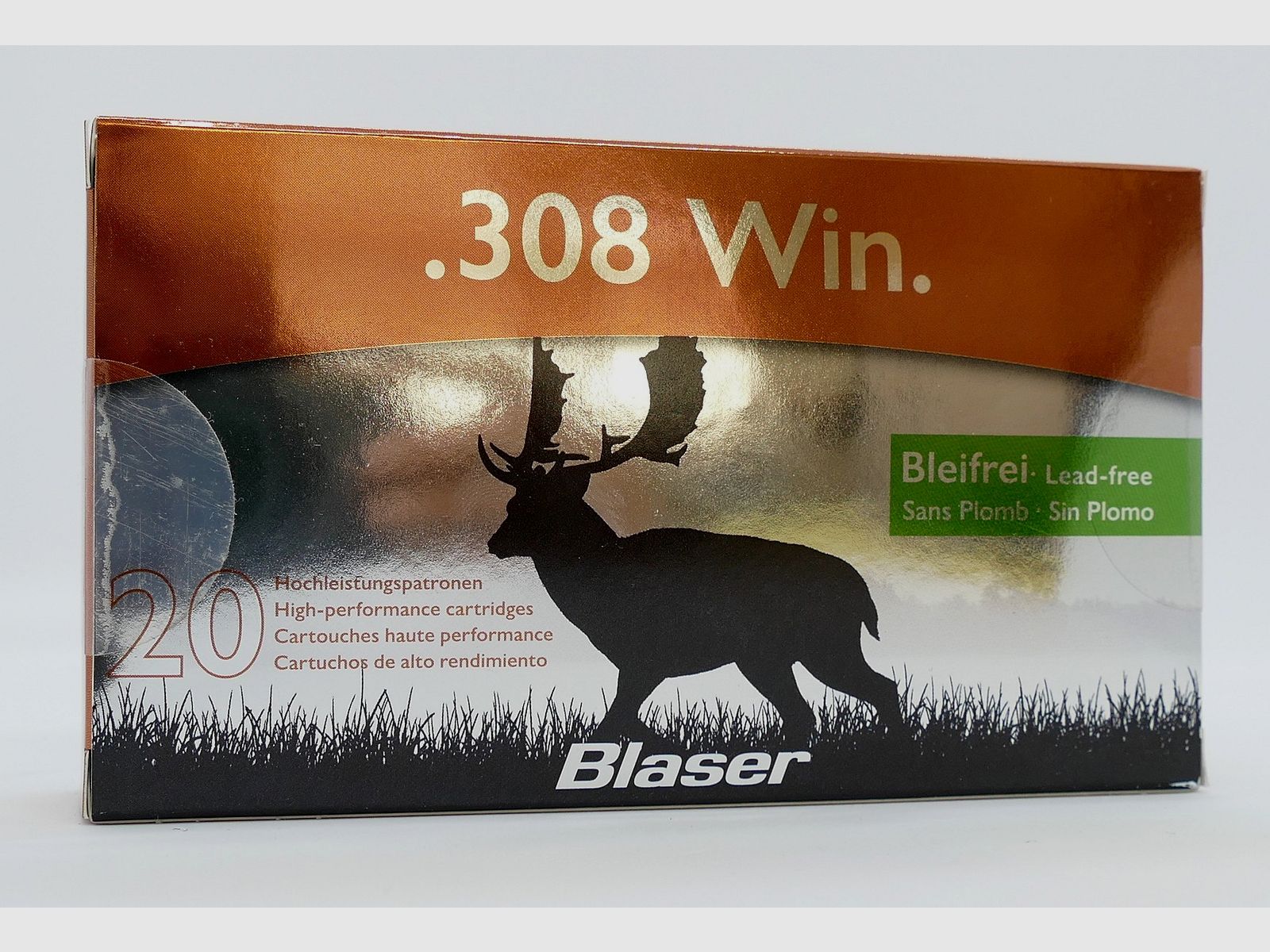 Blaser .308 Win. CDC 10,4g/160gr. Büchsenpatronen Bleifrei