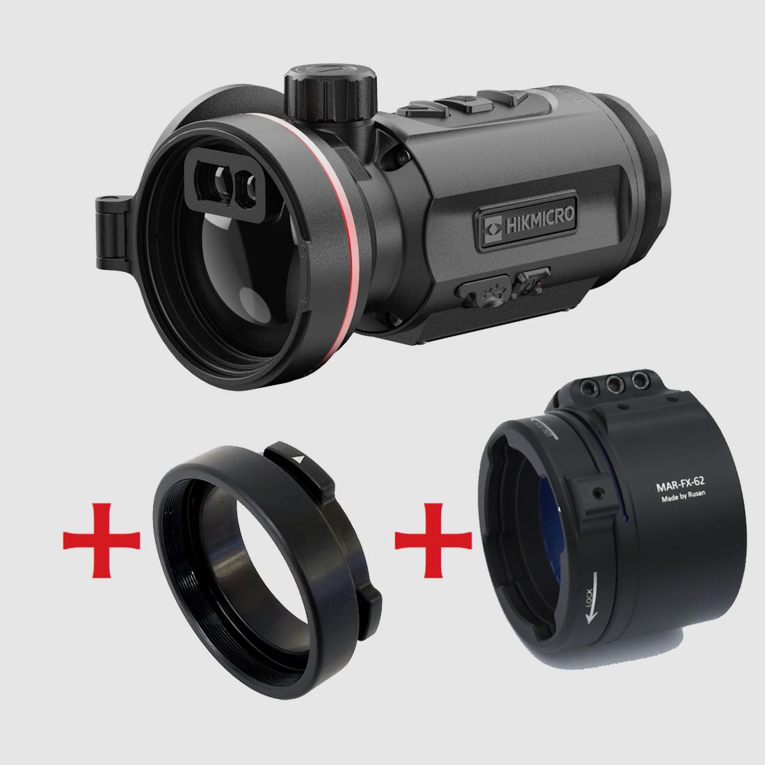 Hikmicro Thunder TQ50CL 3.0 mit Entfernungsmesser im Komplettset